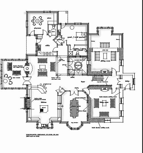 ground-floor-sketcha extension to existing dwelling house architects design