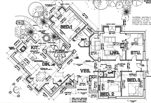 home-extension-for-private-client-architectural-drawings-by-brendan-lennon-4 courtyard extension to rear of home architects design