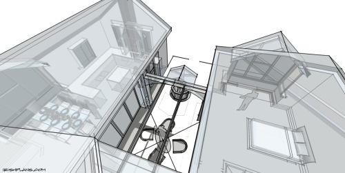 home-extension-for-private-client-architectural-drawings-by-brendan-lennon courtyard extension to rear of home architects design